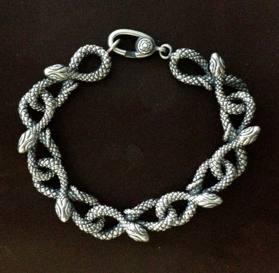 Items similar to Snake Link Bracelet on Etsy