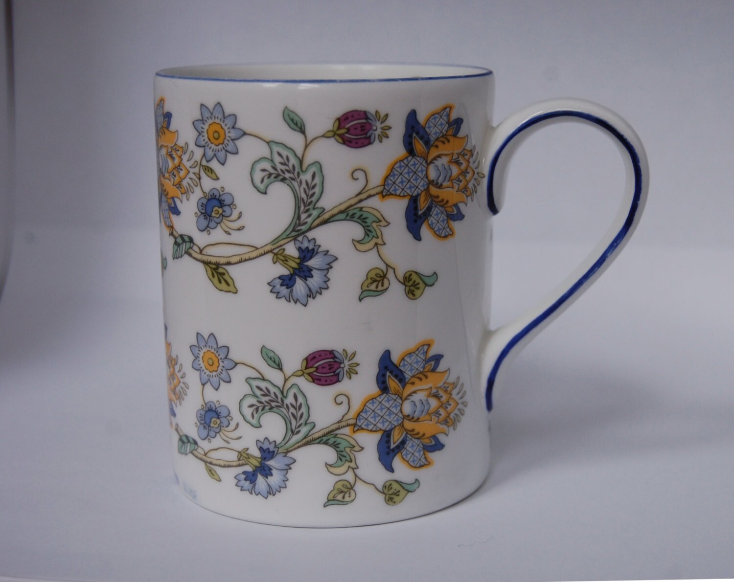 Minton China Mug Haddon Hall Blue pattern fine by WanderingBijou