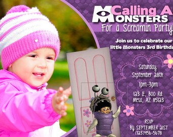 Monsters Inc Boo Invitataion