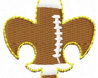 Mini Football Fleur De Lis Embroidery Design