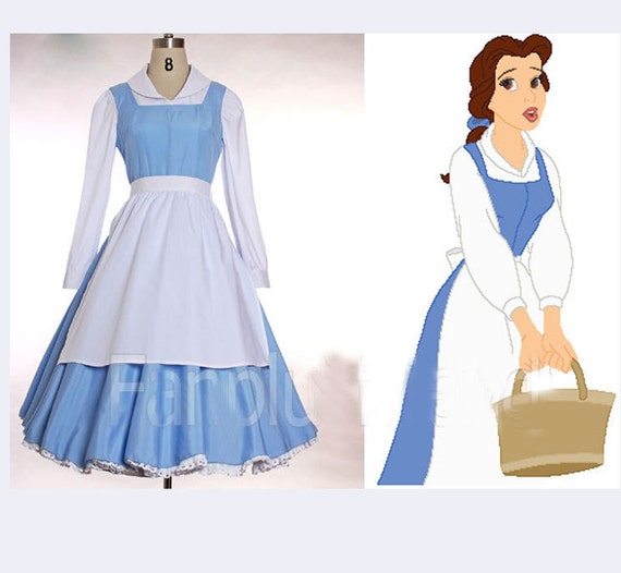 Items similar to Disney Princess Beauty and The Beast Belle Blue Dress ...