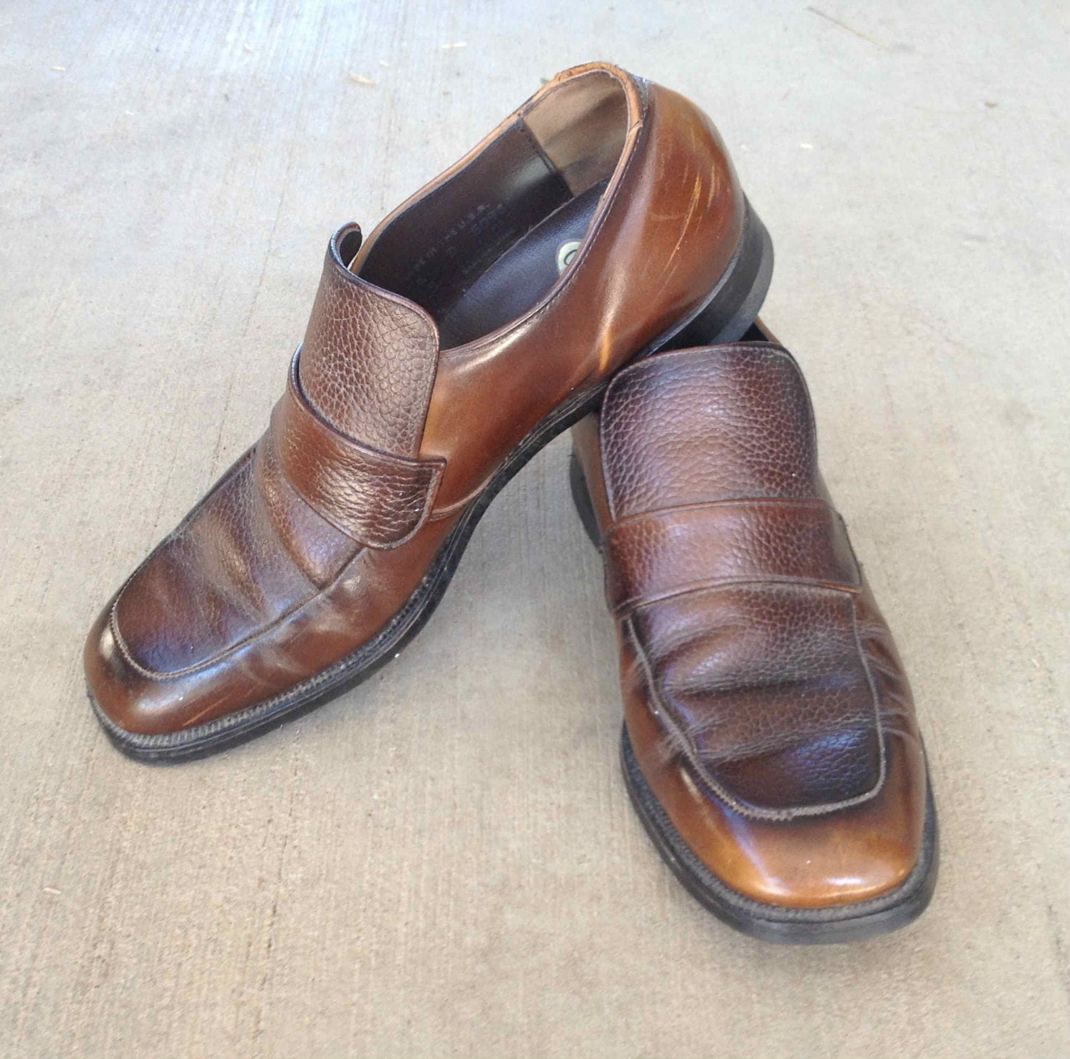 Calumet Mens Dress Shoes // Dark Brown Caramel Leather Shoes with ...