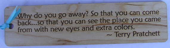 TRAVEL Quote Wood Bookmark (for personalization, please see our other listing!)