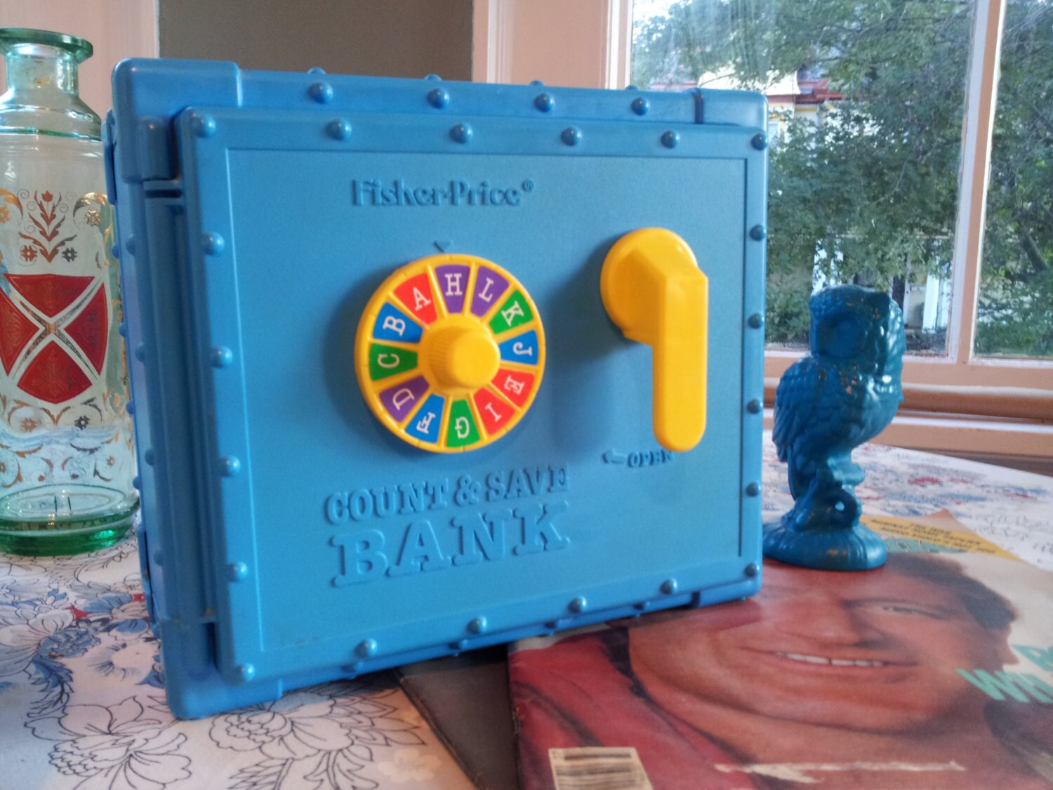 Fisher Price Count & Save Bank vintage safe toy from the