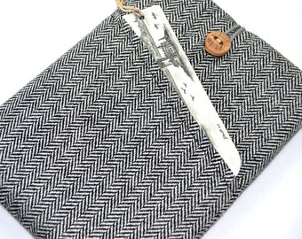 Kindle Cover, Kindle Paperwhite, Fire 7", Fire HD 6, Fire HD 8 Padded Sleeve- Herringbone