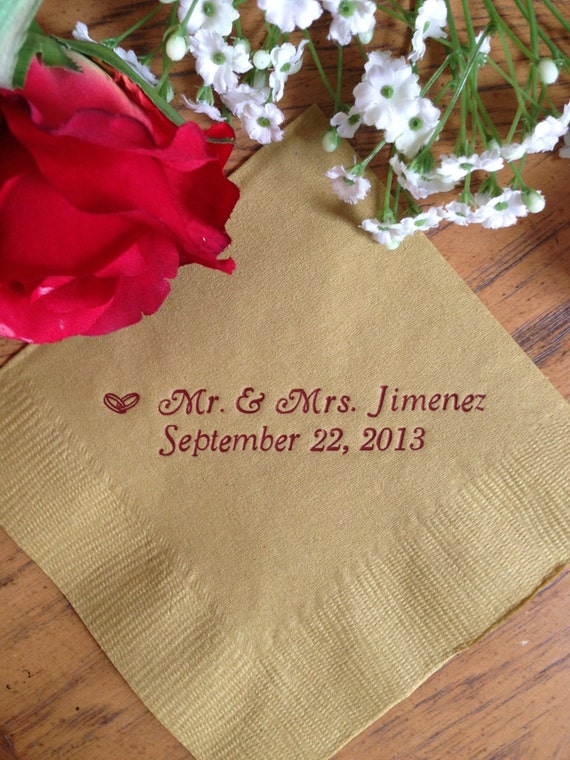 Personalized Napkins Personalized Napkins by MemorableWedding