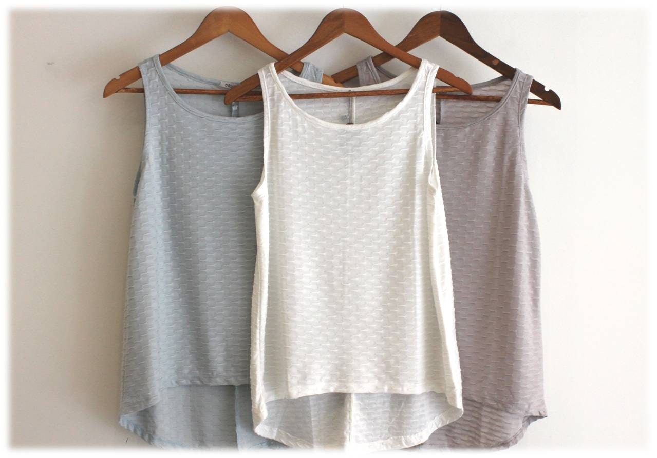 grey knit tank top