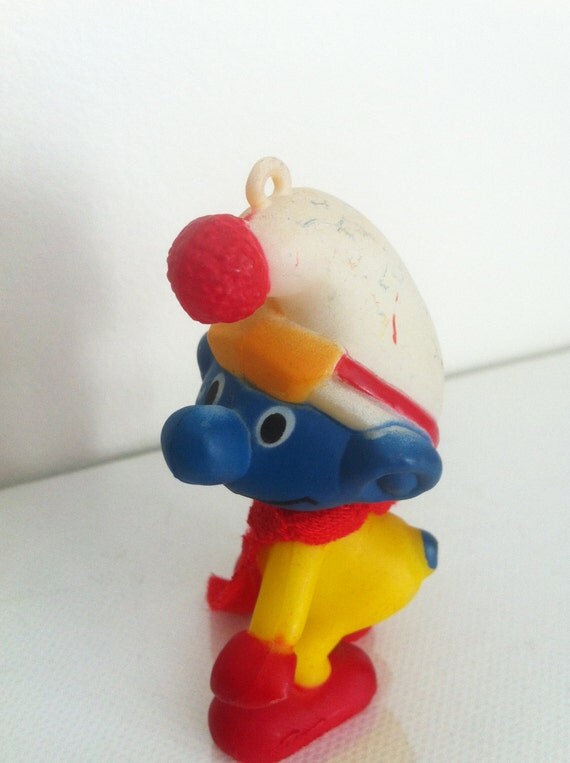 1979 vintage skiing smurf holiday tree christmas ornament in 1979 vintage skiing smurf holiday tree christmas ornament in
