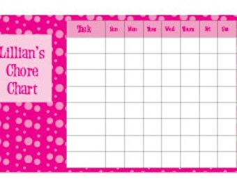 Customizable homework chart