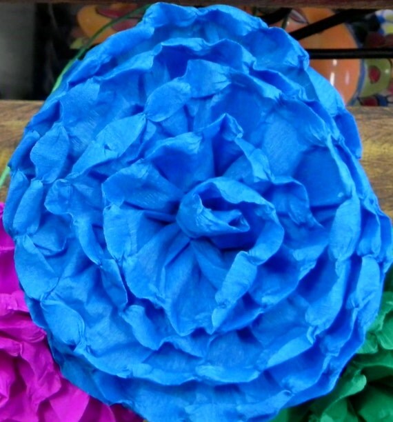 Mexican Paper Flowers Set of 6 Multicolor We Make
