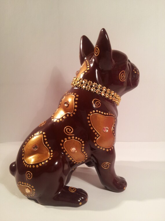 georgia bulldog ceramic statue