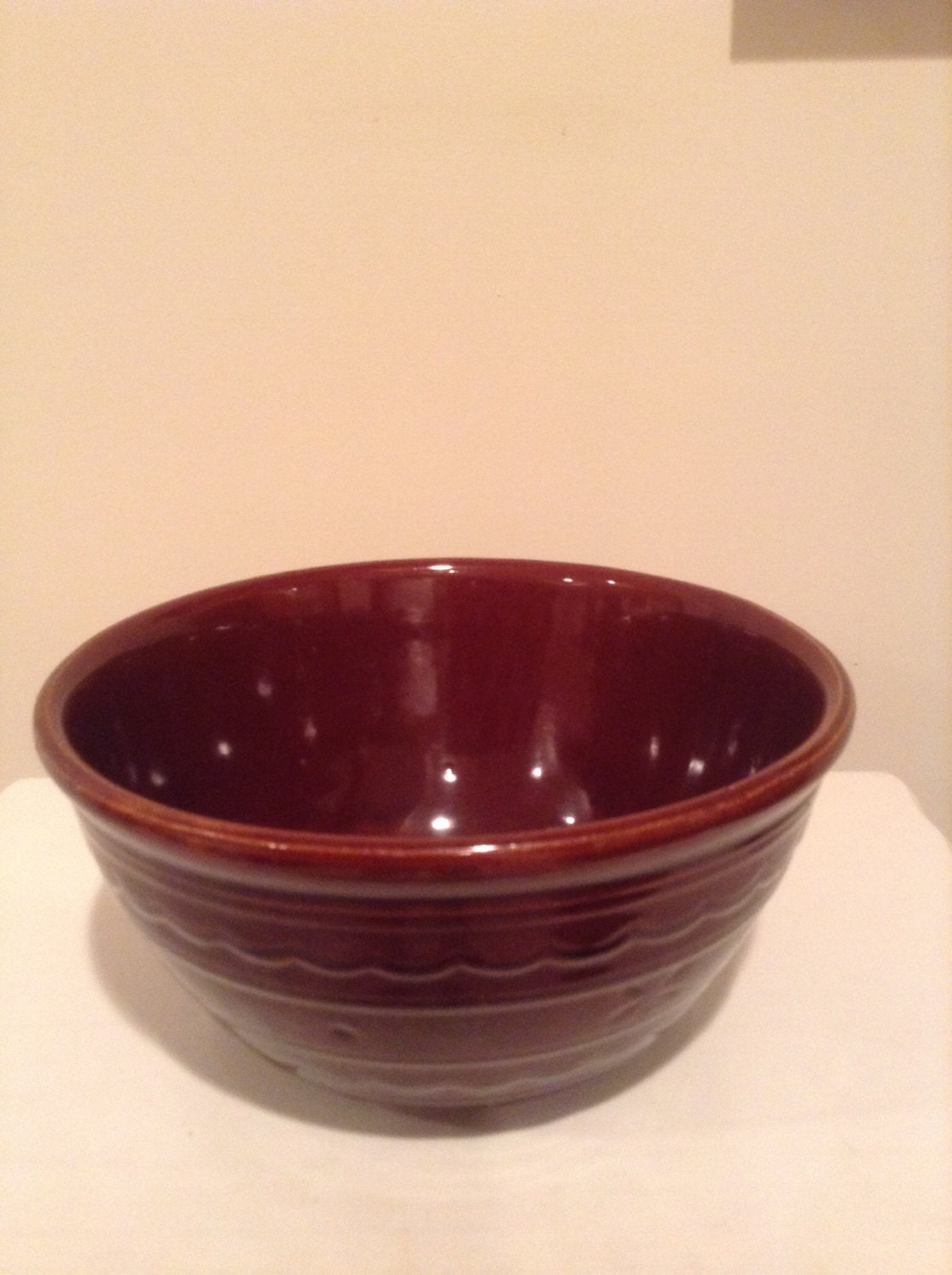 Vintage MarCrest oven proof stoneware mixing bowl made by