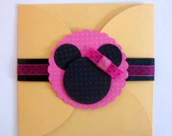 Minnie mouse birthday invitation- Handmade -Customizable