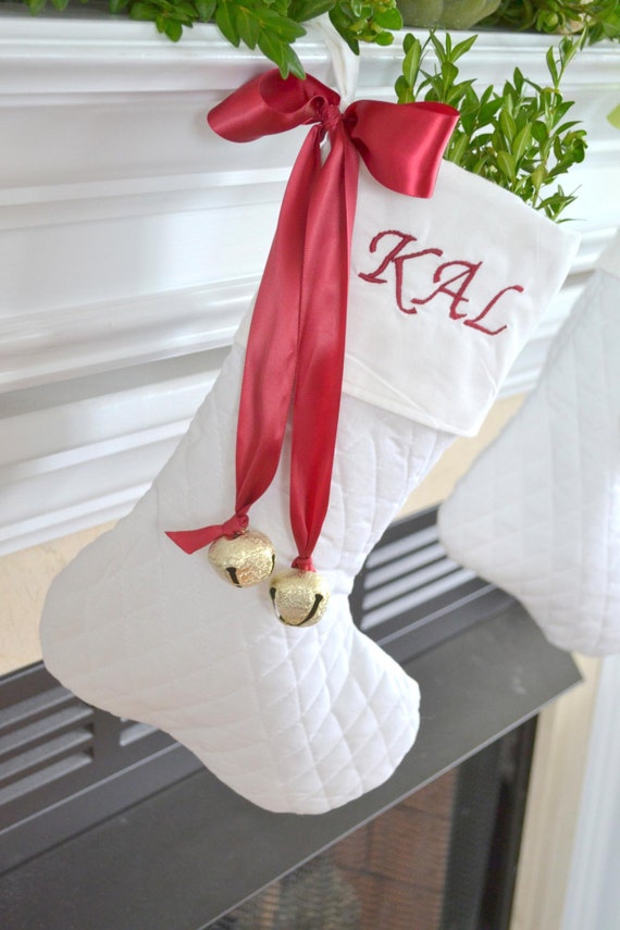 Items similar to White Christmas stocking on Etsy