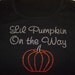 Lil Pumpkin on the way beautiful rhinestone womens black short sleeved maternity shirt custom new fall fun size large/xlarge new
