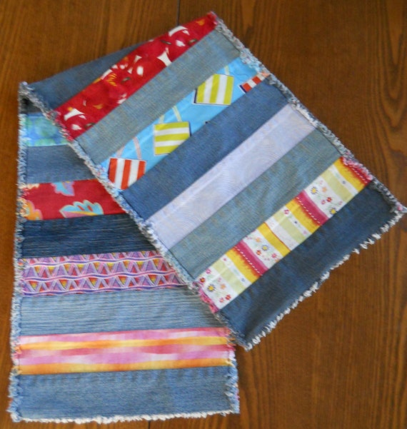 Recycled Denim Table Runner 9332