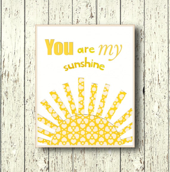 You are my Sunshine baby boy nursery baby girl nursery Kids