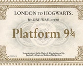 Items similar to Hogwarts Express Ticket on Etsy