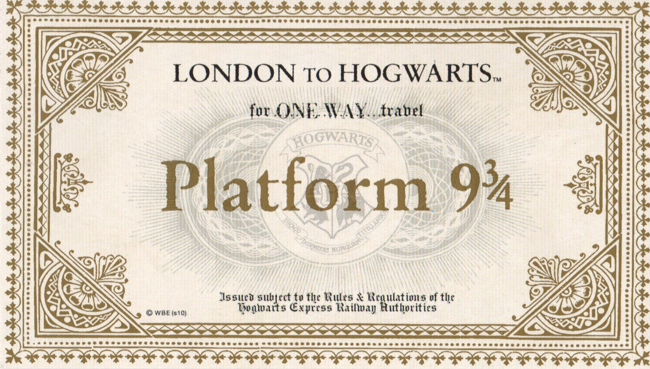 Hogwarts Ticket Printable Printable World Holiday