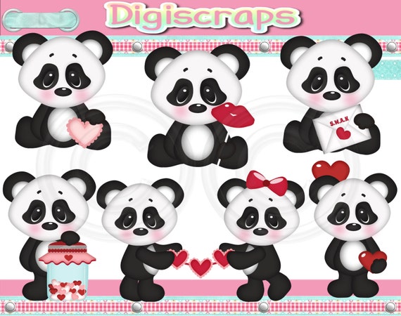 clipart panda valentine - photo #25