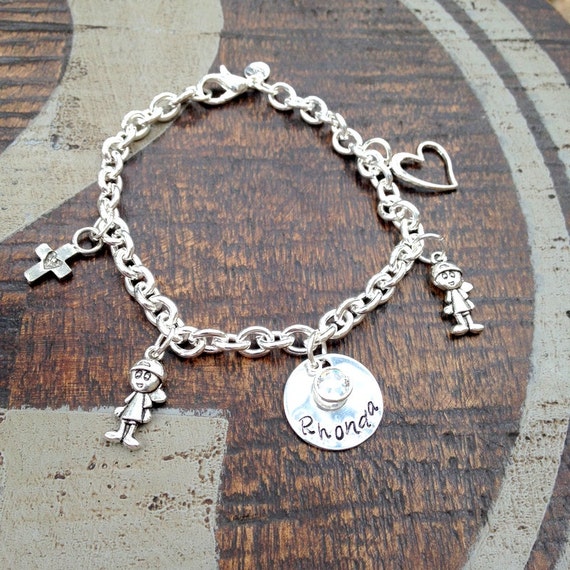 Mother Charm Bracelet Grandma Charm Bracelet Grandchildren
