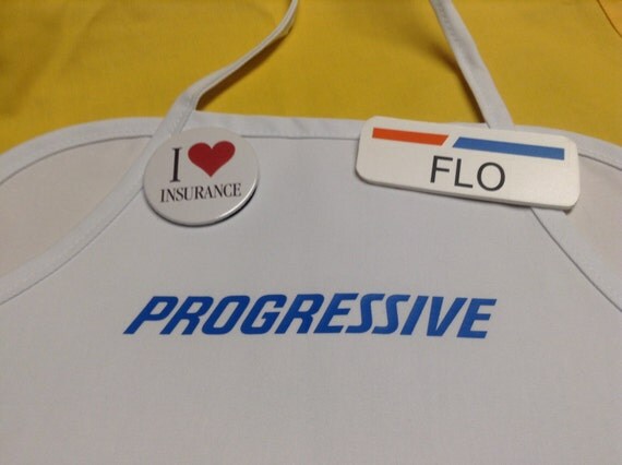Combo: Adult Flo Progressive Insurance Apron by GrannySmithApparel