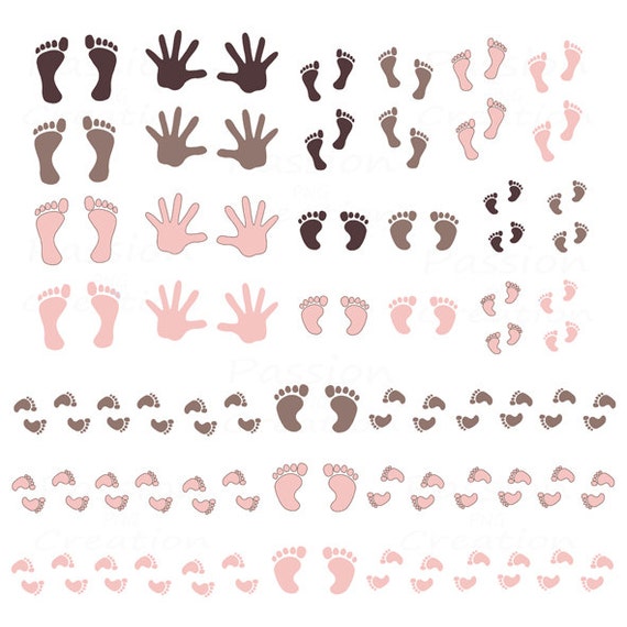 Human Footprints for Scrapbooking Paper crafts Cards Making