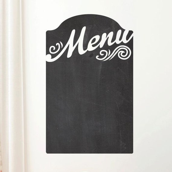 Menu Chalkboard Writable Vinyl Wall Decal Chalkboard