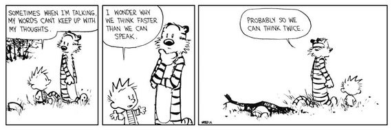 Calvin and Hobbes Think Twice Comic Strip Print 24