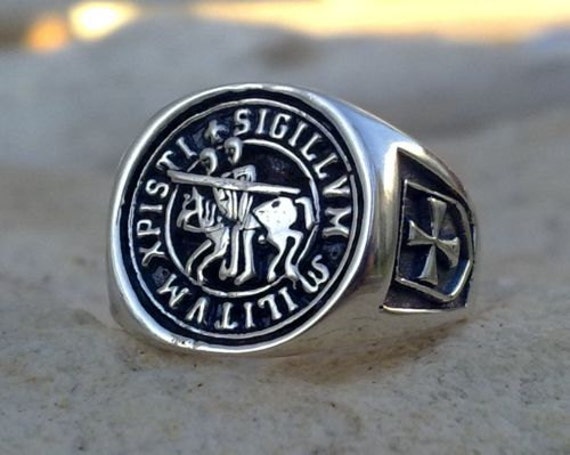 The Seal of Knights Templar Ring Sterling Silver 925