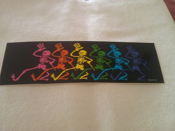 Items Similar To Grateful Dead Dancing Skeletons 9 3/8"x3" Window ...