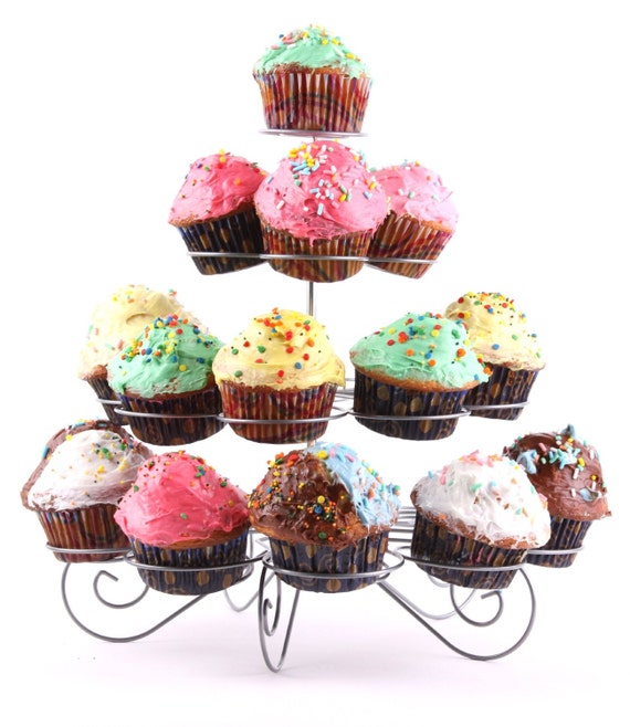Metal Cupcake Holder Stand 23 Cupcakes 11inch by PartySpin