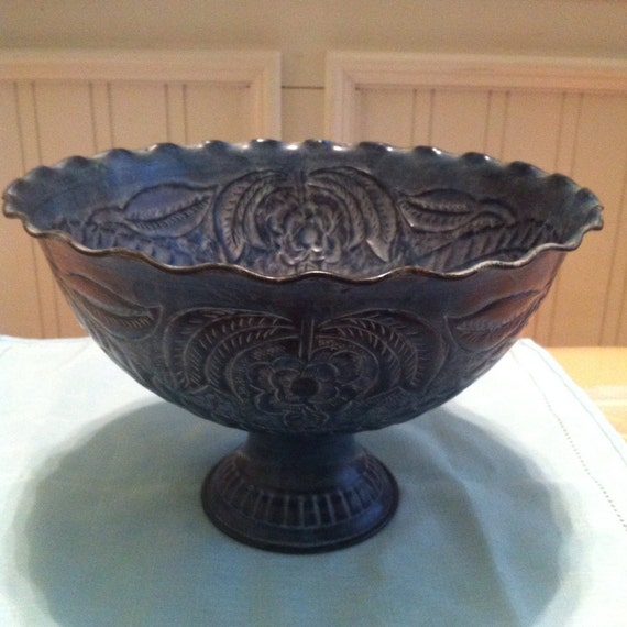 Blue Accent Bowl crafted in India by DebbiesDaysGoneBy on Etsy
