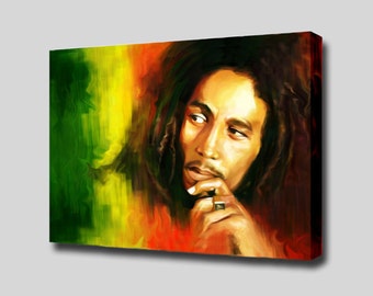 Bob Marley Giclee Canvas Art - Gallery Wrapped - Ready to hang .
