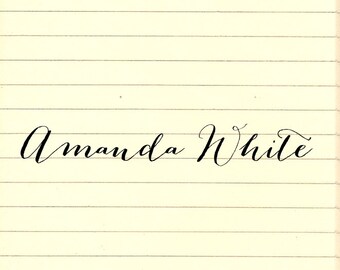 Custom Name Stamp, Personalized Name Stamp, Custom Rubber Stamp, Calligraphy Stamp, Wood Handle or Self Inking