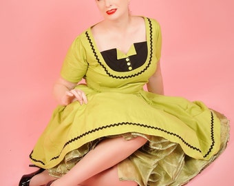 Retro Dress - Pinup Dress - Tuxedo Dress - Pin Up Dress - Pinup Fashion - Pin Up Clothing - Rockabilly Dress - Custom Size - Plus Sizes