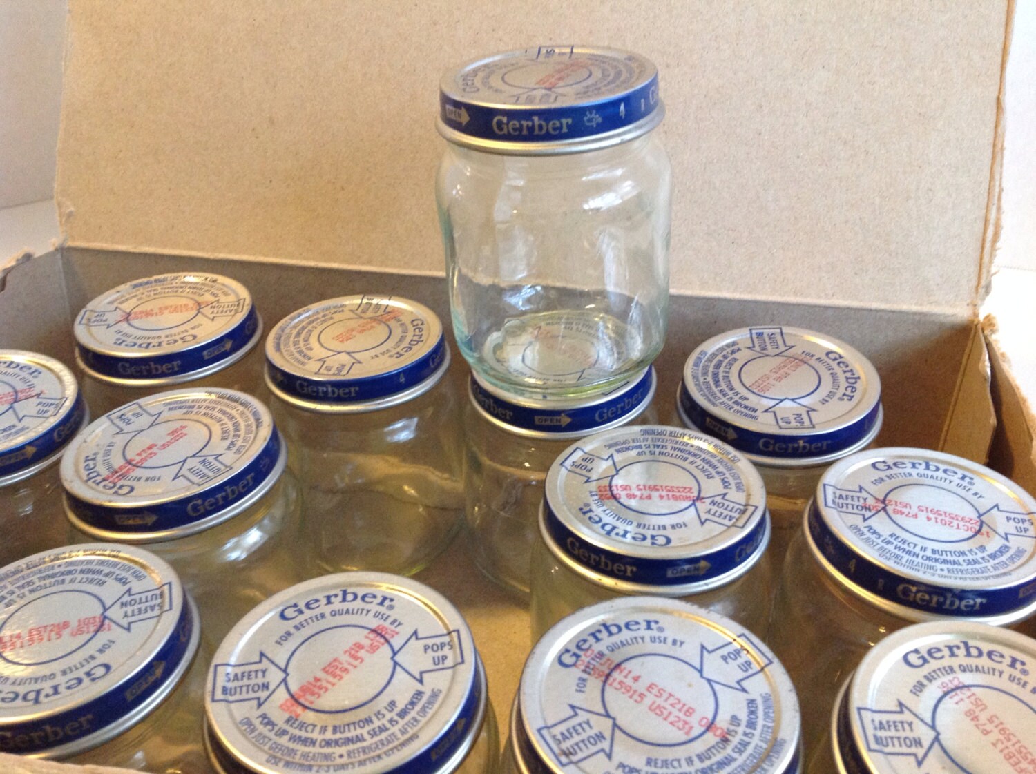 Baby Food Jars Gerber Upcycle Reuse Lot of 12