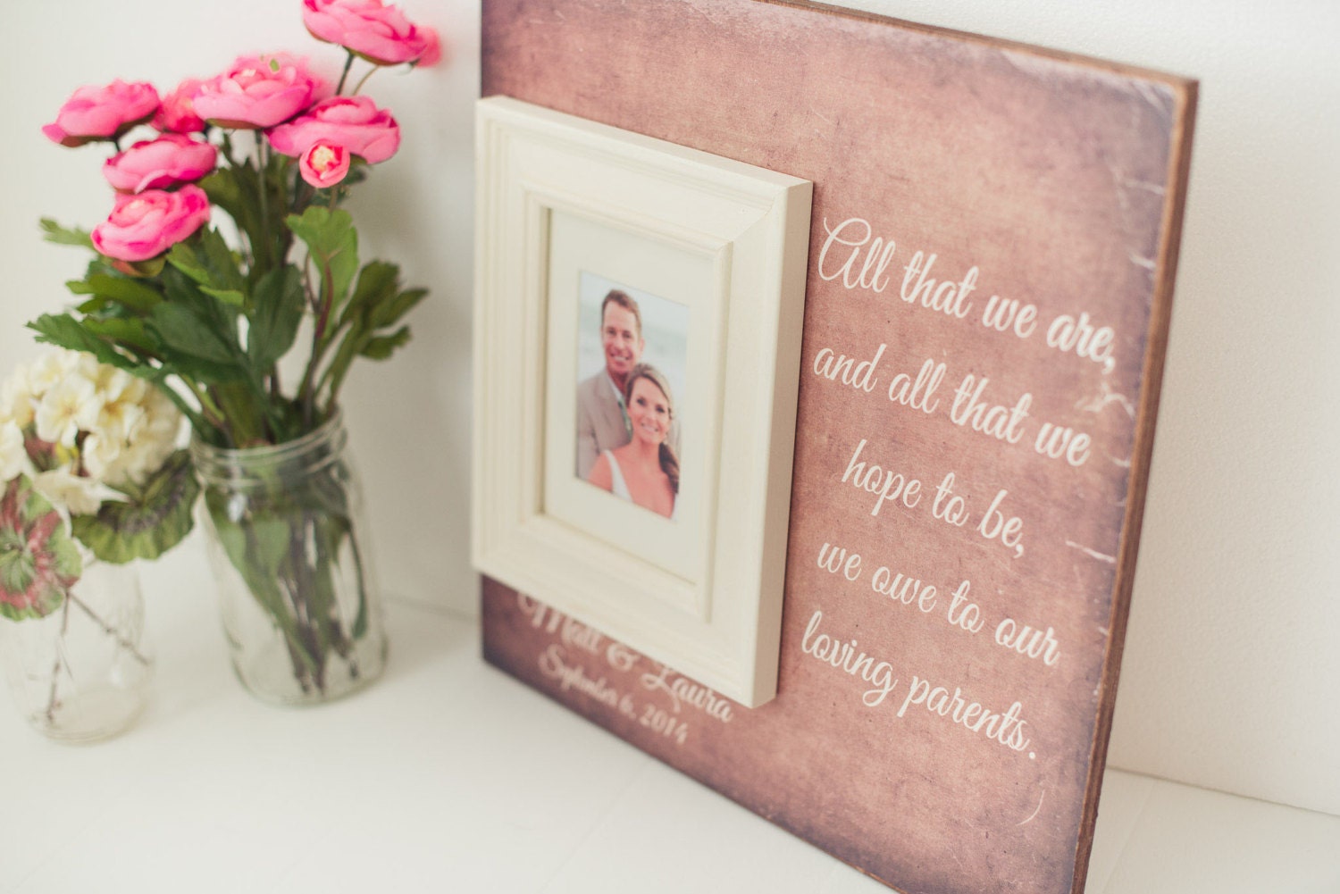 Parents Thank You Gift Wedding Gift Personalized by FancyDayFrames