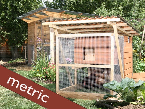 +Ark Chicken Coop Plans, Two eBooks (PDFs), Instant Download, Metric 