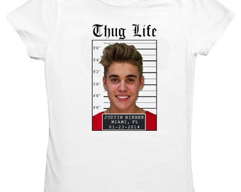 justin bieber mug shot shirt