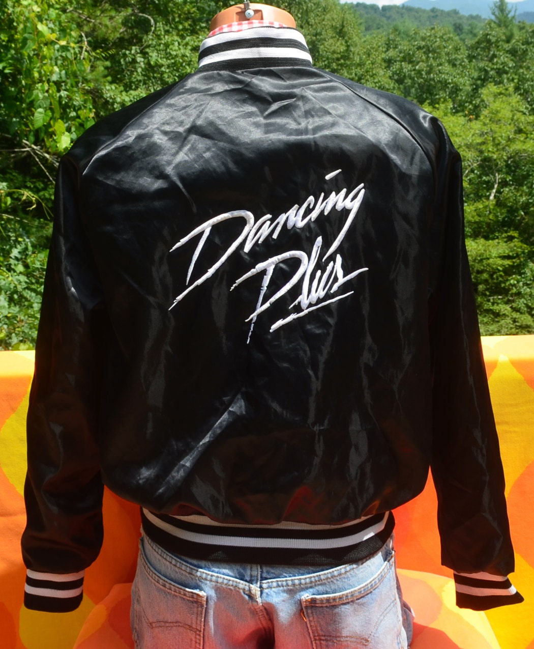 shiny baseball jacket