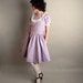 Vintage Lavender Dress Mini Eyelet Dolly Dress - Small Fashion