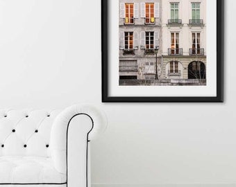Paris Print, "Dusk Window" Extra Large Wall Art Print, Paris Photography, Oversized Art, Living Room Decor