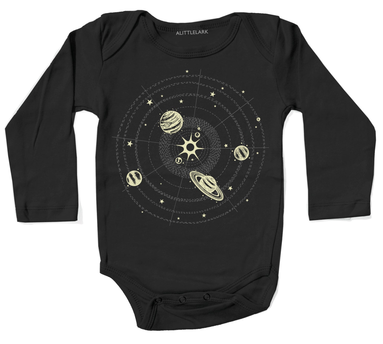 Kids space shirt Glow in the Dark Solar System Shirt