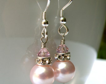 TCU Horned Frogs Pearl Cluster Enamel Hoop Earrings