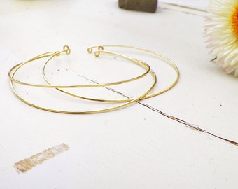 Thin gold bangles, Delicate 14k Gold Filled Pinch Bangle Bracelets, adjustable bangles, rustic delicate jewelry, wedding jewelry,