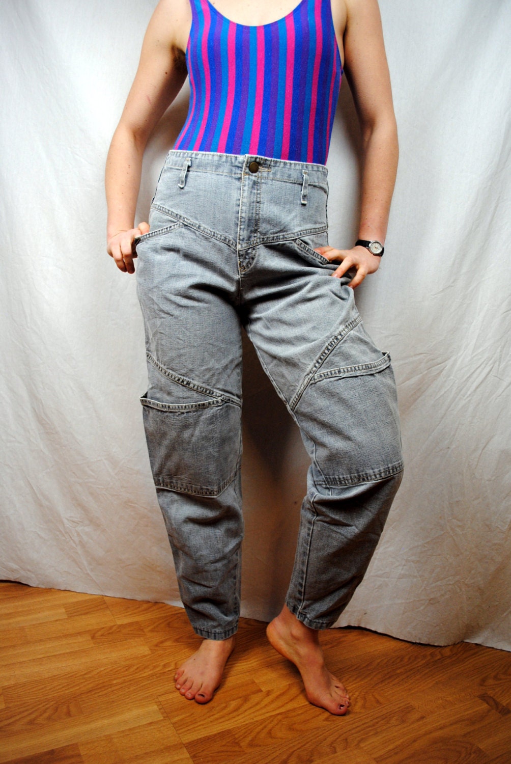 Vintage 80s Jou Jou High Waisted Amazing Baggy Jeans by RogueRetro