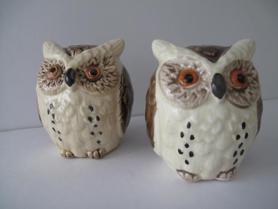 Vintage Owl Salt And Pepper Shakers 2