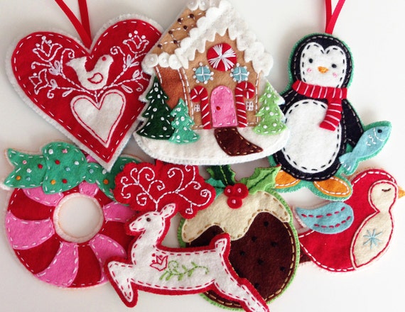 nordic felt christmas ornament pattern set digital download nordic felt christmas ornament pattern set digital download