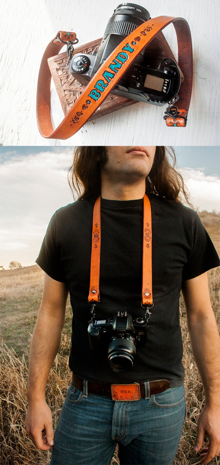 Custom Leather Camera Strap DIY Design your own by MesaDreams